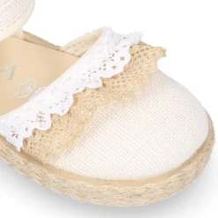 Alpargata baby niña lino PUNTILLA.
