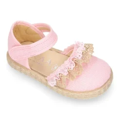 Alpargata baby niña lino PUNTILLA.