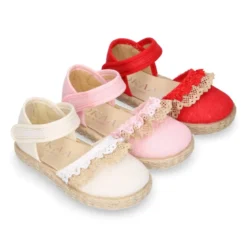 Alpargata baby niña lino PUNTILLA.