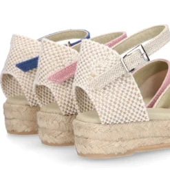 Alpargata niña clásica con hebilla en LINO en colores de MODA.