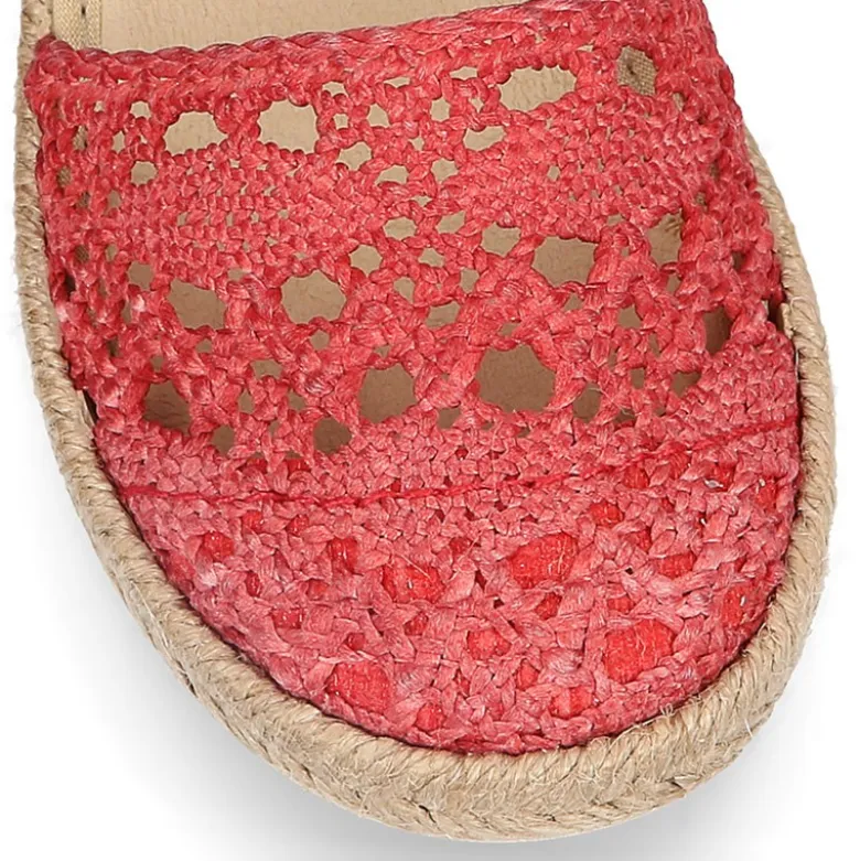 Alpargata niña con hebilla en lona MACRAMÉ.