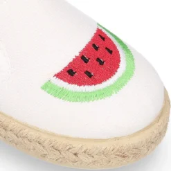 Alpargata niño con elásticos tipo Slip on en lona con SANDÍAS.
