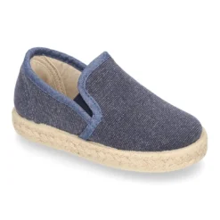 Alpargata niño con elásticos tipo SLIP ON en lona lavada.
