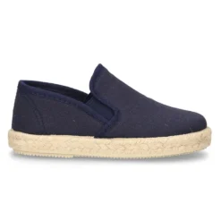 Alpargata niño con elásticos tipo SLIP ON en lona piqué.