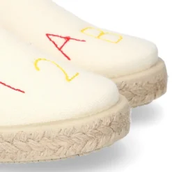 Alpargata niño números y letras con elásticos tipo SLIP ON en lona piqué.