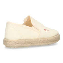 Alpargata niño números y letras con elásticos tipo SLIP ON en lona piqué.