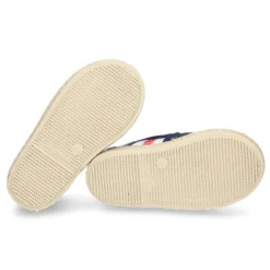 Alpargata niños con elásticos tipo slip on en lona con CUADROS.