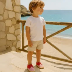 Alpargata niños tipo BLUCHER en lona con RAYAS.