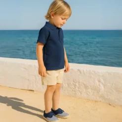 Alpargata niños tipo BLUCHER en lona con RAYAS.