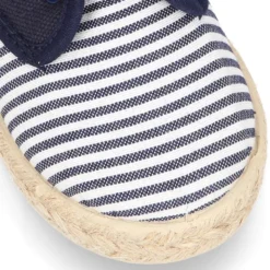 Alpargata niños tipo BLUCHER en lona con RAYAS.