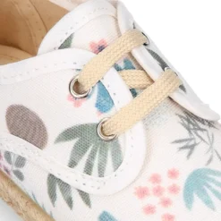 Alpargata niño tipo Blucher con cordones en lona con estampado CACTUS.
