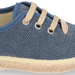 Alpargata niño tipo Blucher con cordones en LONA ESPIGA.