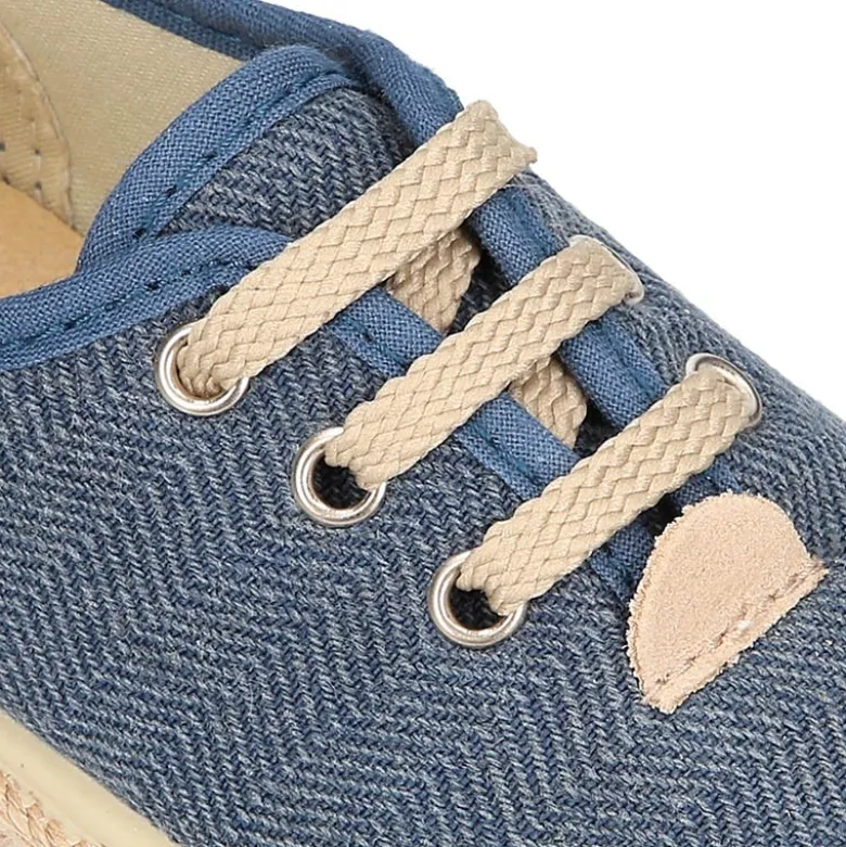 Alpargata niño tipo Blucher con cordones en LONA ESPIGA.