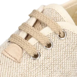 Alpargata niño tipo Blucher con cordones en LINO NATURAL.