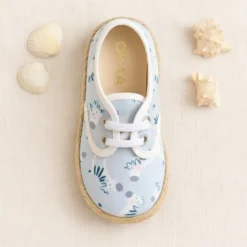 Alpargata niño tipo Blucher con cordones en lona ZEBRAS.