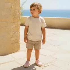 Alpargata niño tipo blucher en lona algodón con FAROS.