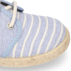 Alpargata niño tipo BLUCHER en lona algodón con RAYAS.