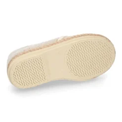 Alpargata niño tipo MOCASÍN con borlas en LINO NATURAL.