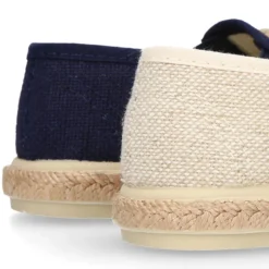 Alpargata niño tipo MOCASÍN con borlas en LINO NATURAL.