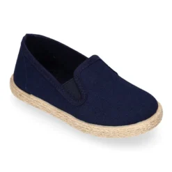 Alpargata niño tipo SLIP ON con elásticos en lona algodón.