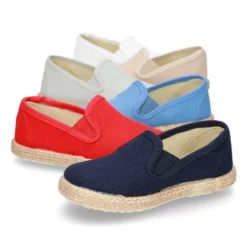 Alpargata niño tipo SLIP ON con elásticos en lona.