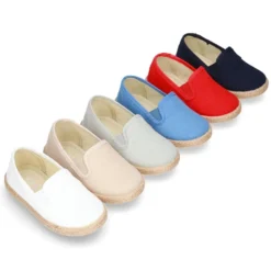 Alpargata niño tipo SLIP ON con elásticos en lona.