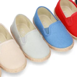 Alpargata niño tipo SLIP ON con elásticos en lona.