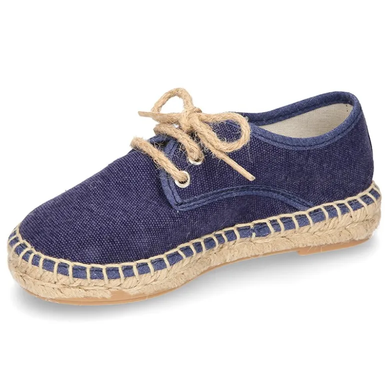 Alpargata tipo blucher en lona efecto LAVADO.