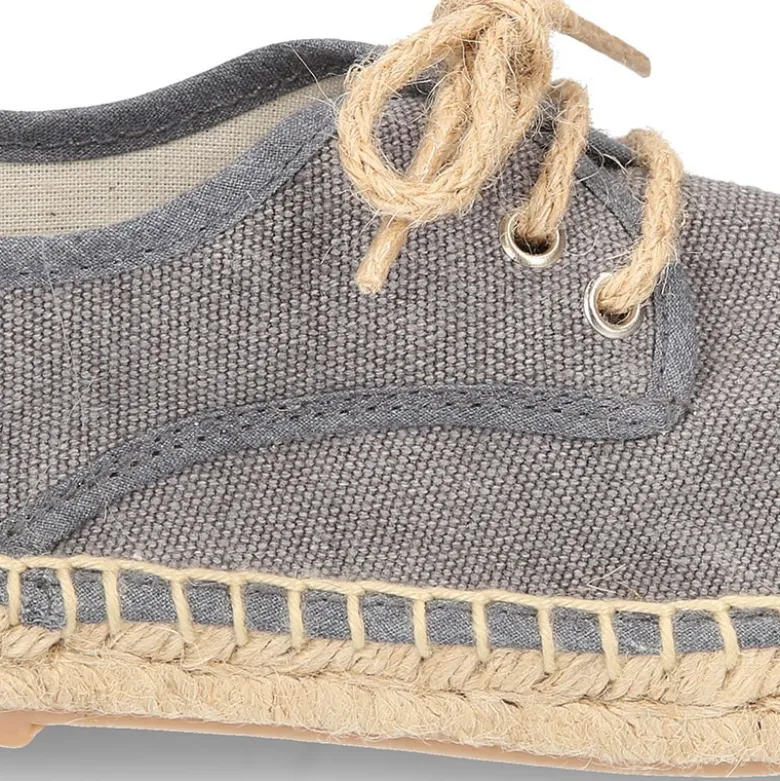 Alpargata tipo blucher en lona efecto LAVADO.
