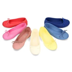 Bailarina básica con lazo ajustable en lona algodón NUEVOS COLORES de temporada.