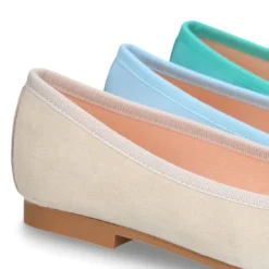 Bailarina clásica con lazo ajustable en piel ante suave con GLITTER.