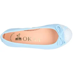 Bailarina clásica con lazo ajustable en piel ante suave con GLITTER.