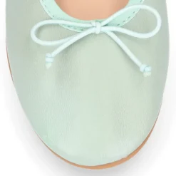Bailarina clásica niña con lazo ajustable y elástico en piel Menta.