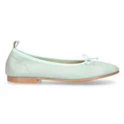 Bailarina clásica niña con lazo ajustable y elástico en piel Menta.
