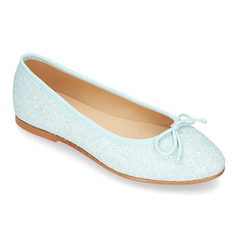 Bailarina Moda en punta con lazo ajustable en GLITTER.