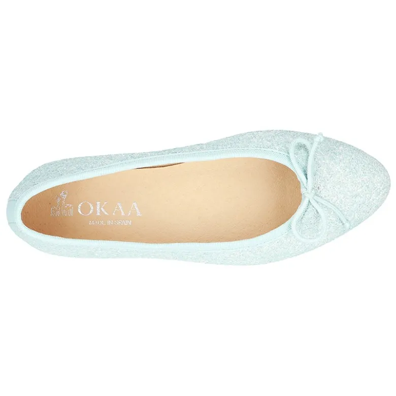 Bailarina Moda en punta con lazo ajustable en GLITTER.