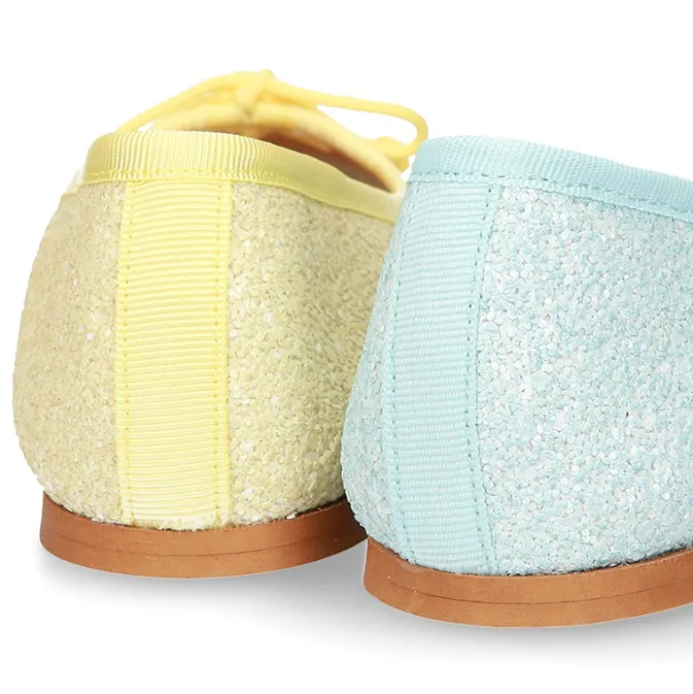 Bailarina Moda en punta con lazo ajustable en GLITTER.