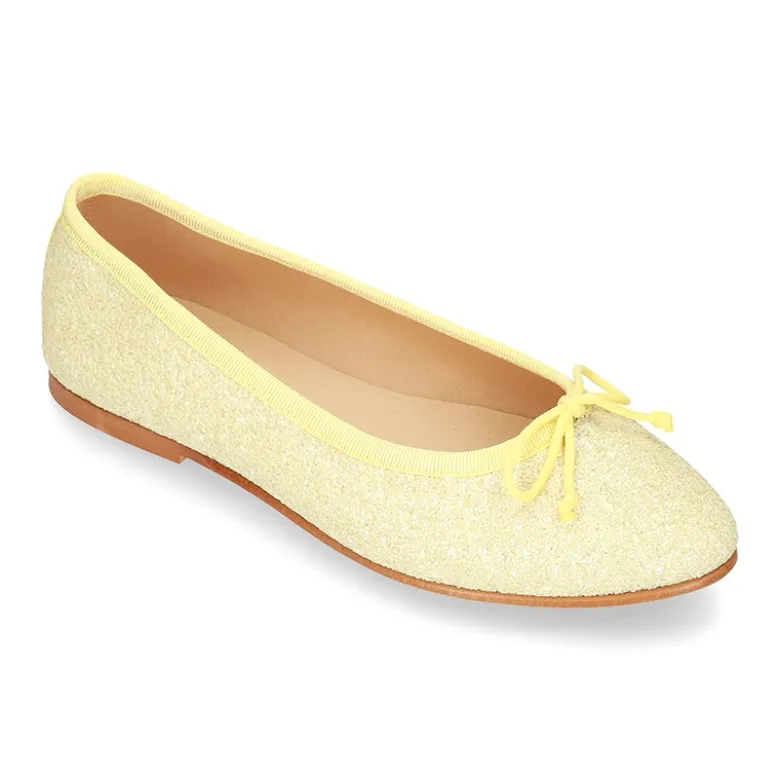 Bailarina Moda en punta con lazo ajustable en GLITTER.