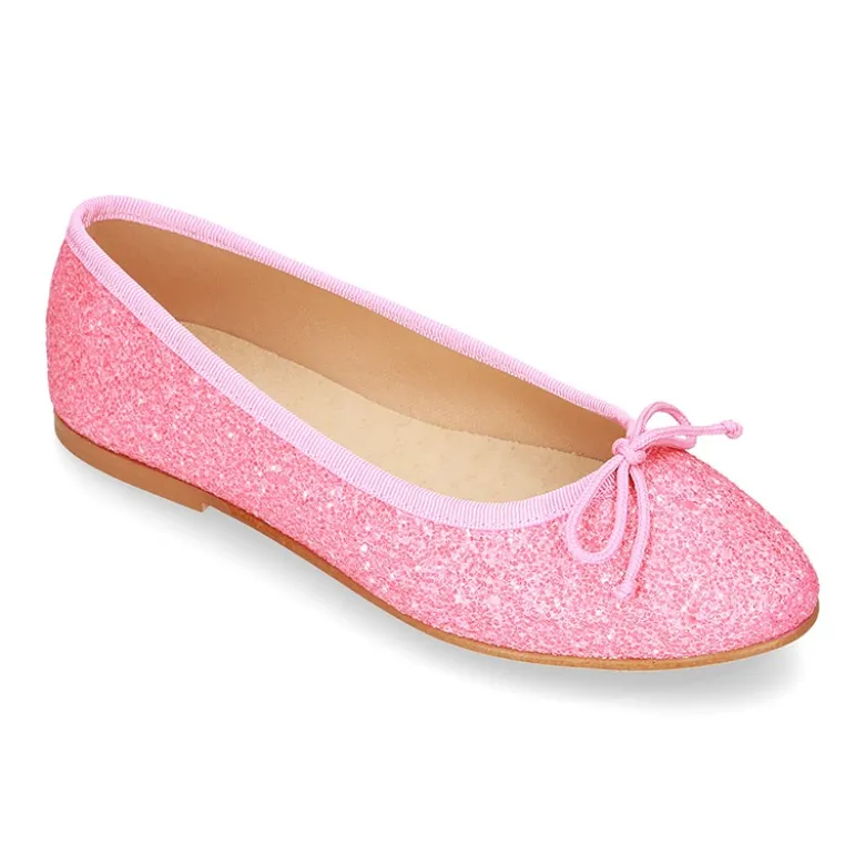 Bailarina Moda en punta con lazo ajustable en GLITTER.