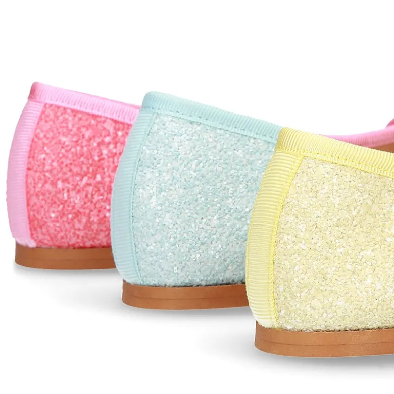 Bailarina Moda en punta con lazo ajustable en GLITTER.