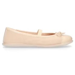 Bailarina niña clásica con lazo y tira elástica en MICROFIBRA y CHAROL.