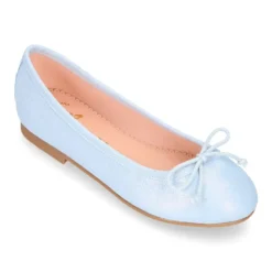 Bailarina niña clásica con lazo ajustable en piel ante METALIZADO.
