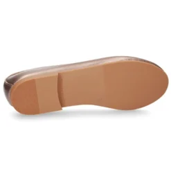 Bailarina niña clásica con lazo ajustable en piel METALIZADA súper suave.