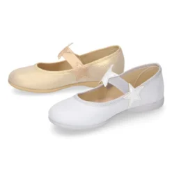 Bailarina niña con elástico con estrellas en lona laminada.