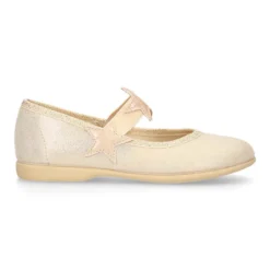 Bailarina niña con elástico con estrellas en lona laminada.