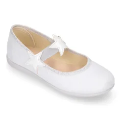 Bailarina niña con elástico con estrellas en lona laminada.