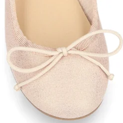 Bailarina niña con lazo ajustable en lona METALIZADA.