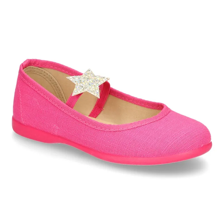 Bailarina niña en lona algodón de vestir con ESTRELLA.