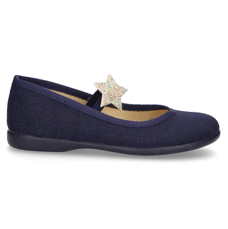 Bailarina niña en lona algodón de vestir con ESTRELLA.
