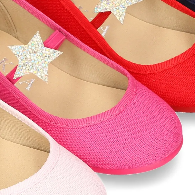 Bailarina niña en lona algodón de vestir con ESTRELLA.